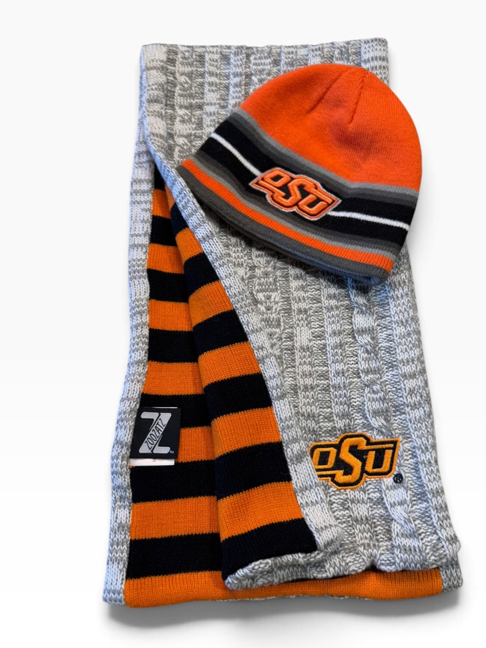 OSU Oklahoma State University Toddler Reversible Hat and Scarf